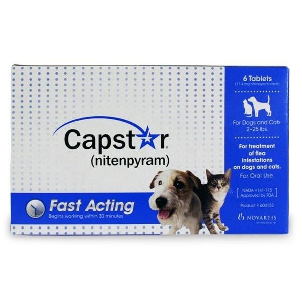 Novartis NOVARTIS 004CG-61011 Capstar Flea Treatment Dog - Blue-   2-25 lbs  6 Pack 004CG-61011